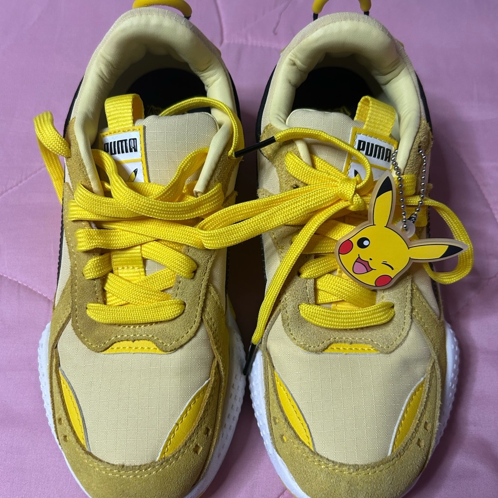 Puma Kids Yellow Pikachu Sneakers